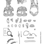 Illustrazione dei materiali utilizzati nel Corso C4 Beal - Formazione e addestramento per gli addetti competenti all’ispezione periodica di sistemi e dispositivi di protezione anticaduta di marca Beal.